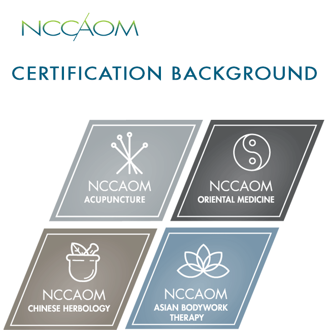 NCCAOM certification background image.